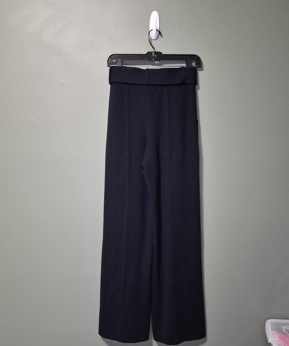 Sezane Marius Merino Wool Trouser Navy Small NWOT - Picture 4 of 6